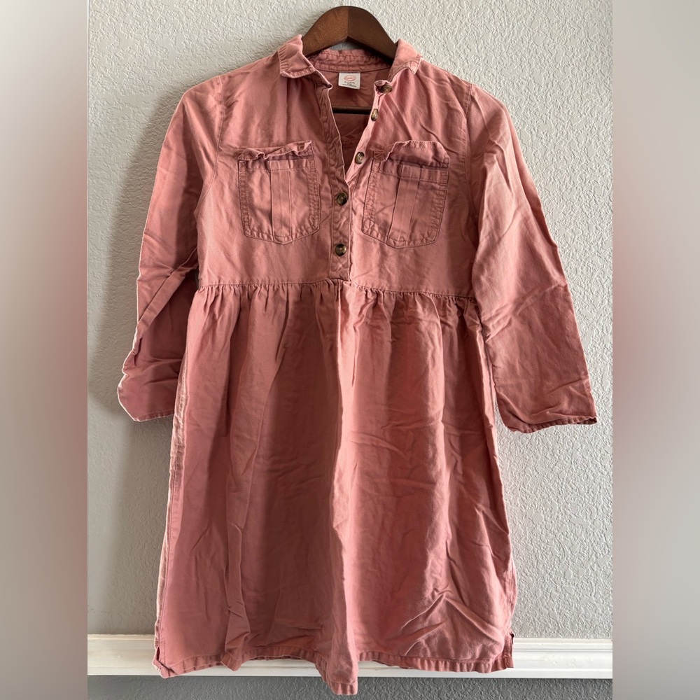 Wonder Nation Girls Button-Up Collared Dress – Size XL (14-16 Plus)